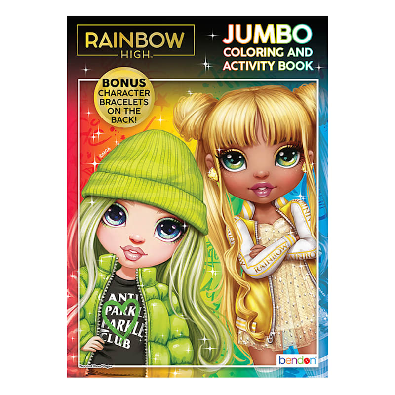 Rainbow high jumbo coloring activity book