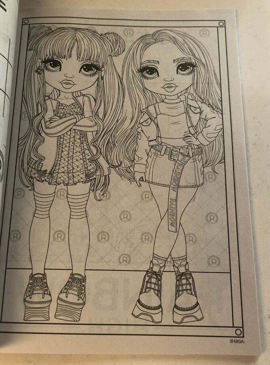 Rainbow high coloring activity book new characters stand up on bk