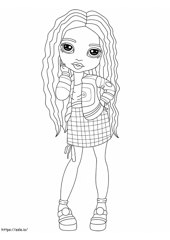 Daphne minton rainbow high coloring page