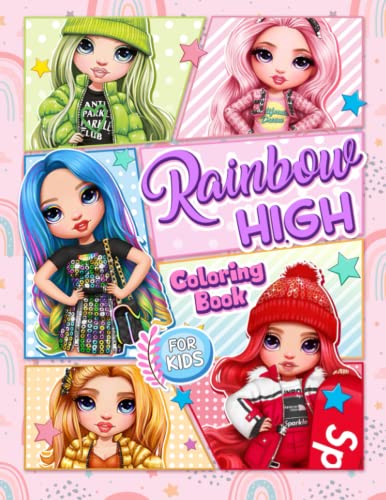 Rainbow hiigh coloring book for kids large coloring book with high quality arts big easy coloring books for kids ages