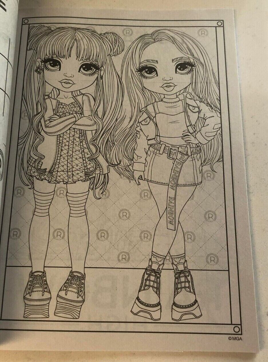 Rainbow high coloring activity book new characters stand up on bk
