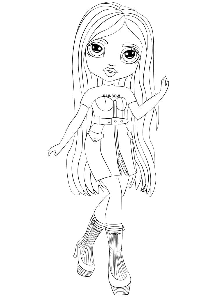 Rainbow high coloring pages