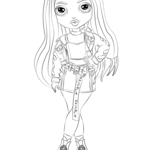 Rainbow high coloring pages printable for free download