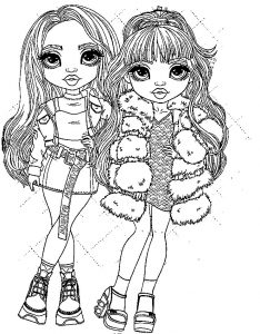 Rainbow high coloring pages â art art