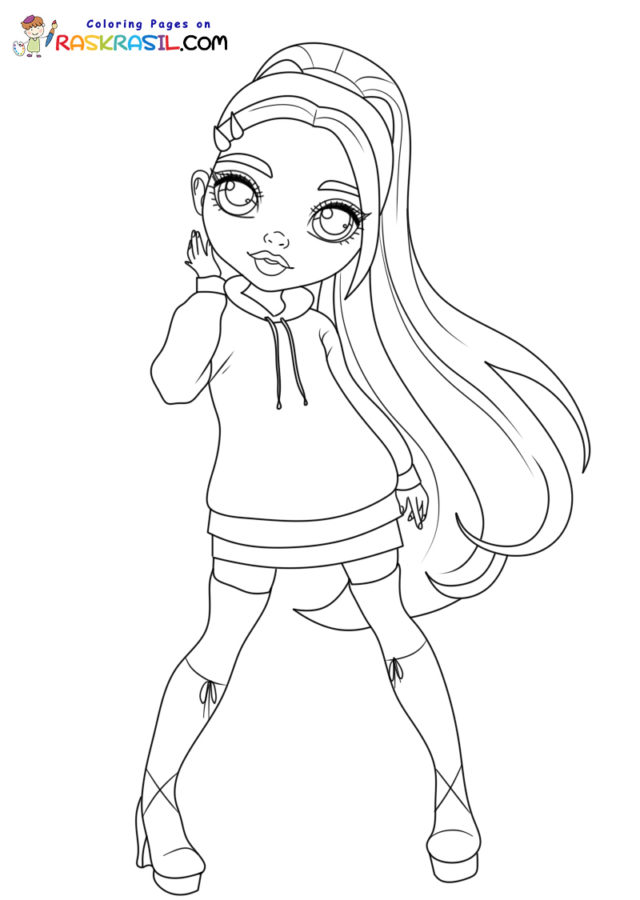 Rainbow high junior coloring pages