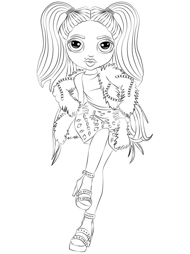Rainbow high coloring pages