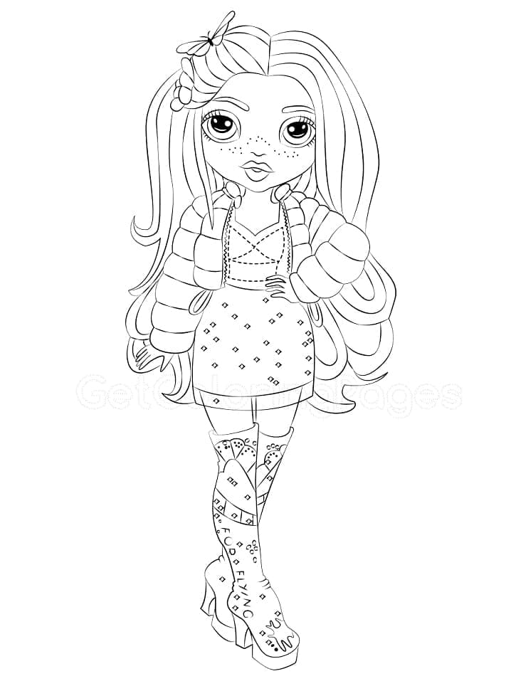 Rainbow high coloring pages