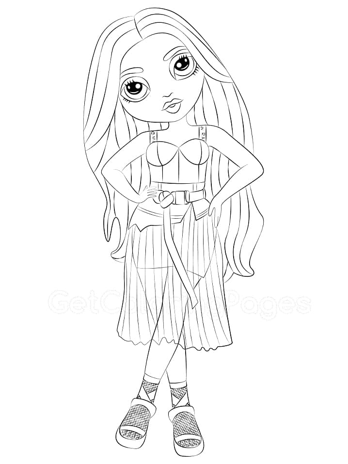 Rainbow high coloring pages printable for free download