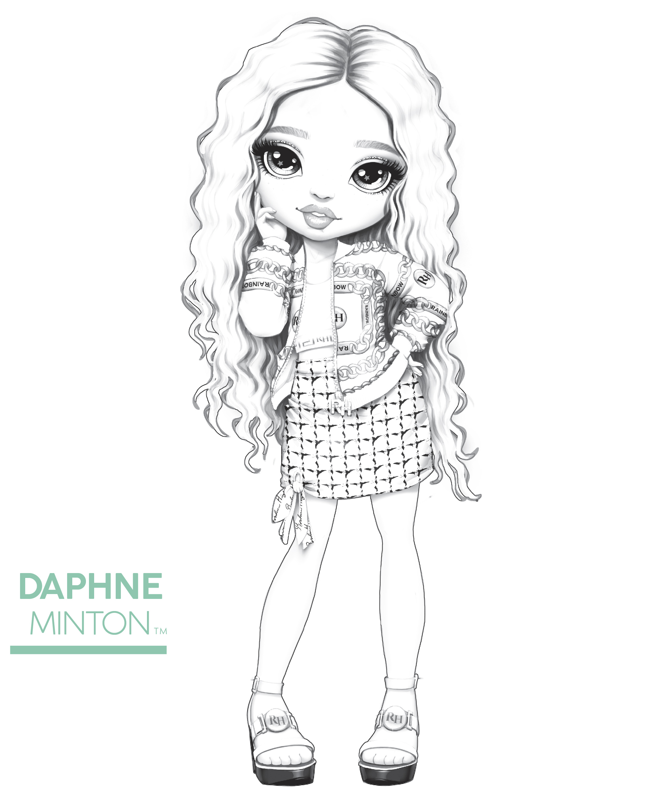 Rainbow high coloring pages