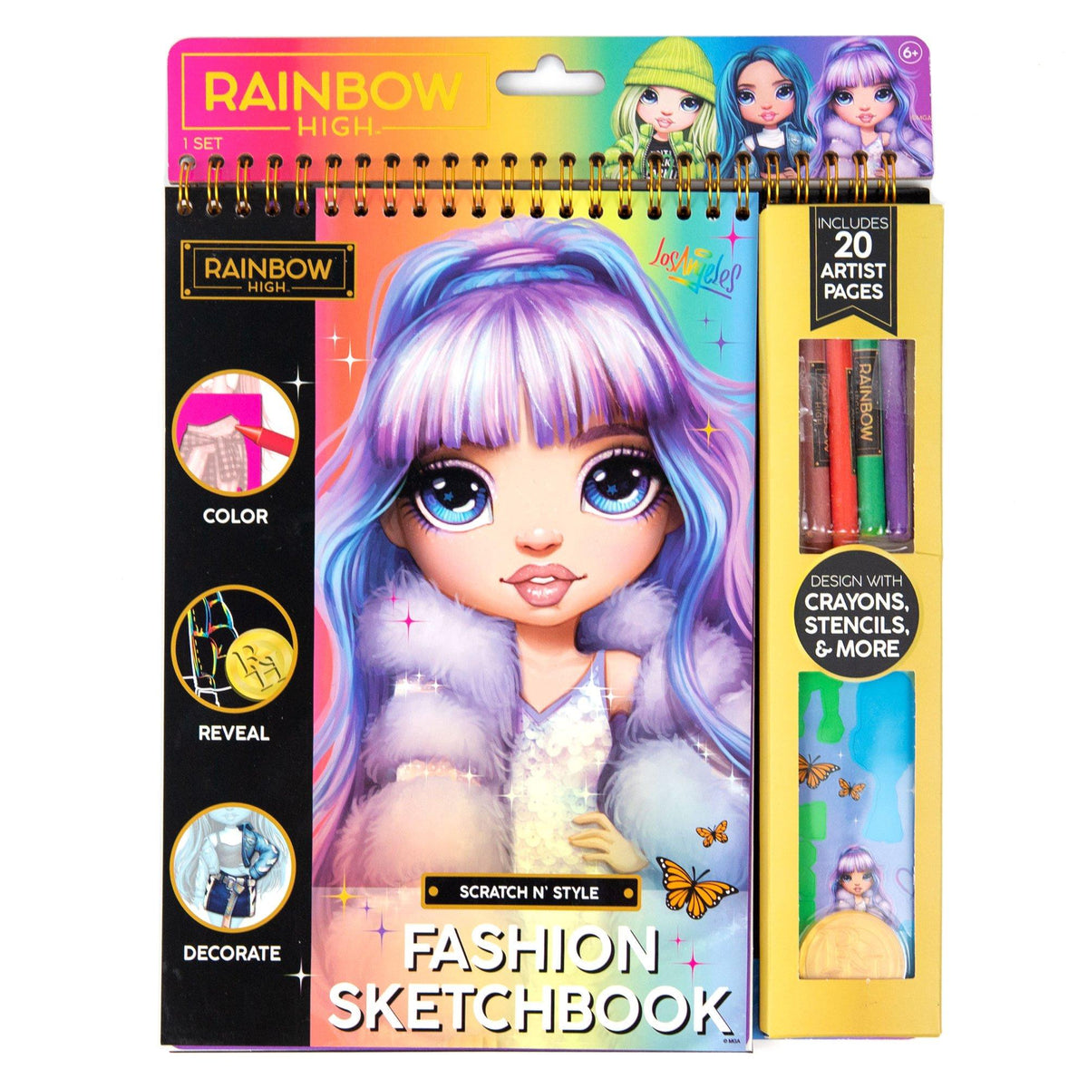 Rainbow high scratch n style fashion sketchbook â hello baby kids