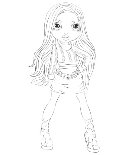Rainbow high dolls coloring pages to print free