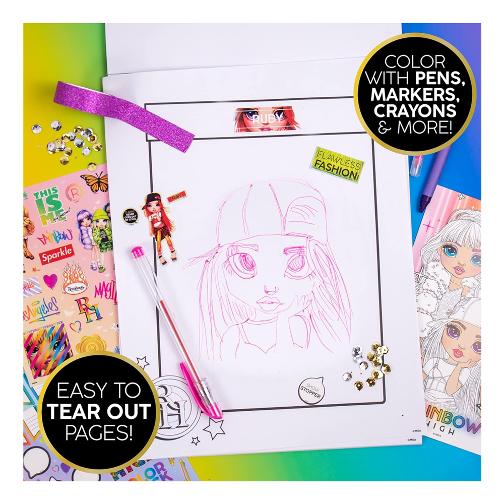 Pick up only rainbow high super sketch create over piece mega art activity set