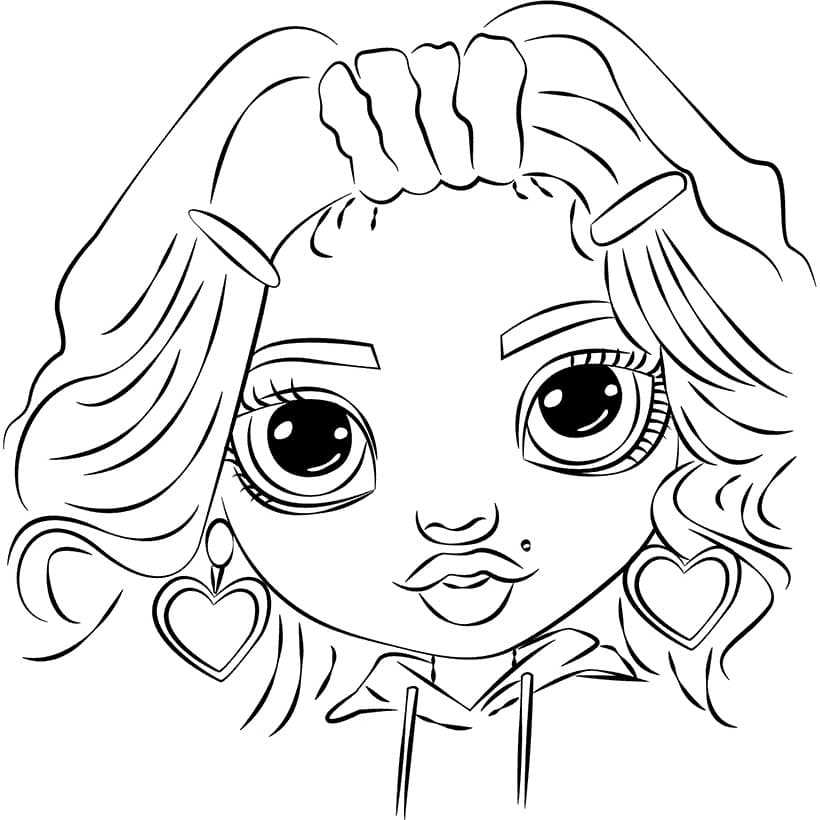 Rainbow high coloring pages printable for free download