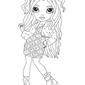 Rainbow high coloring pages printable for free download