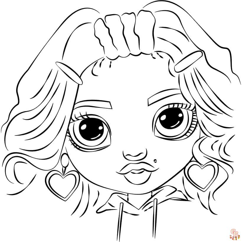 Printable rainbow high coloring pages free for kids and adults
