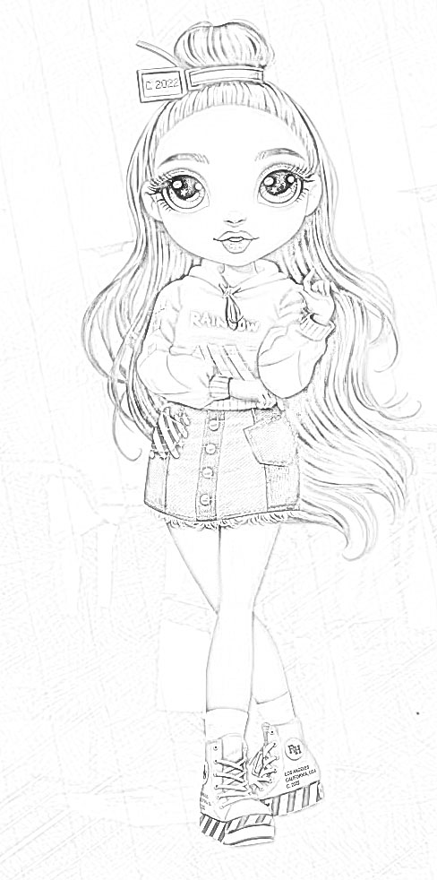 Rainbow high junior skyler bradshaw coloring pages â art art