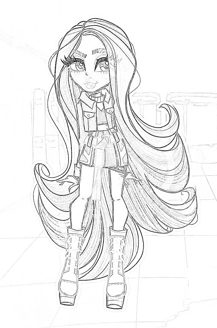 Rainbow high skyler coloring pages â having fun with children