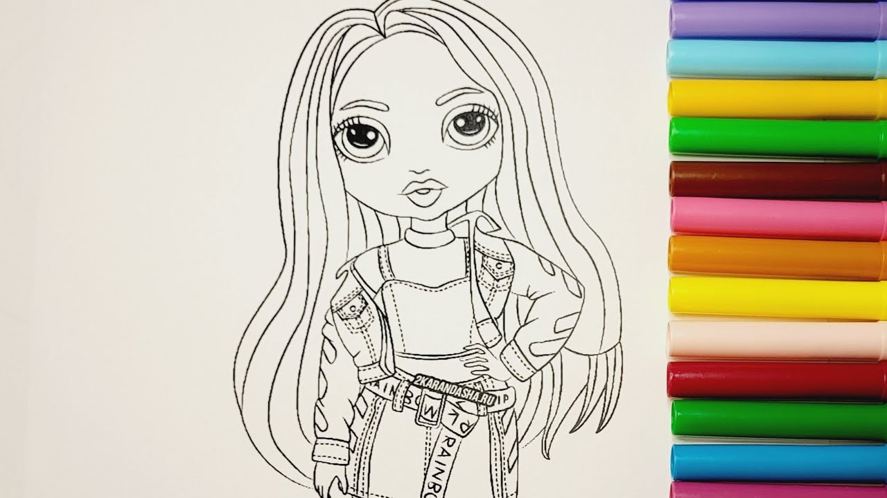 Rainbow high coloring book pages rainbow high skyler bradshaw rainbowhigh