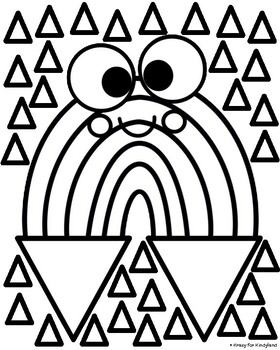 Rainbow shape coloring pages april recycling dauber q