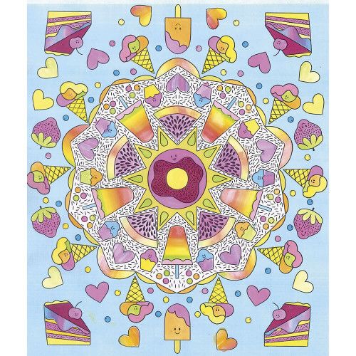 Rainbow painting mandalas