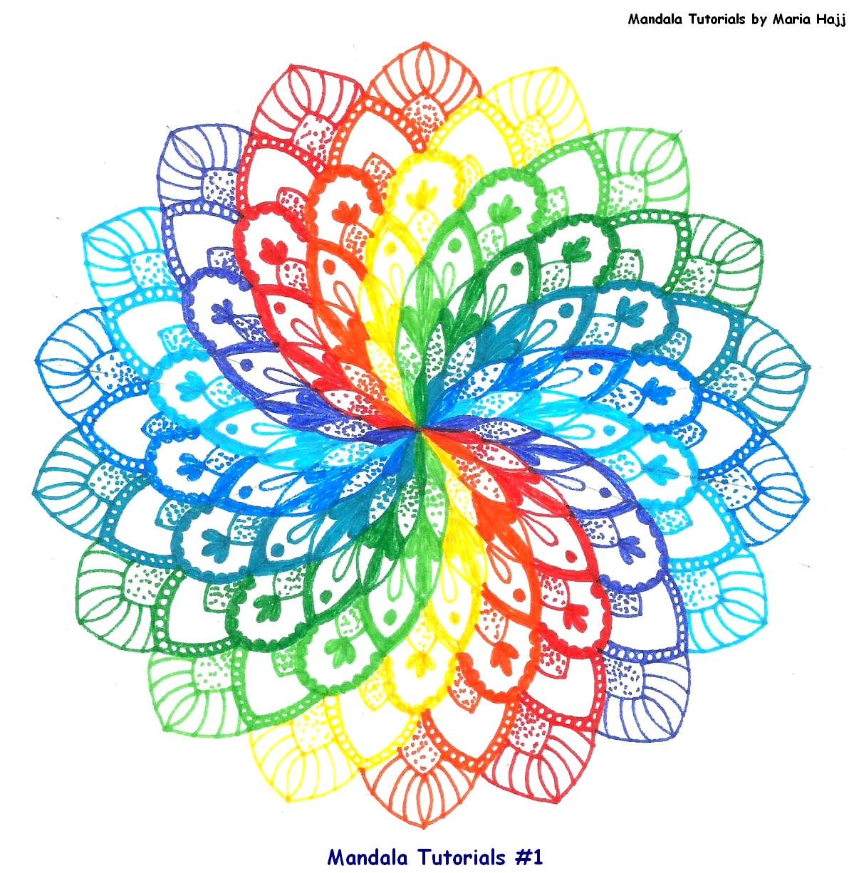 Rainbow twirls create a twisted rainbow mandala in no time