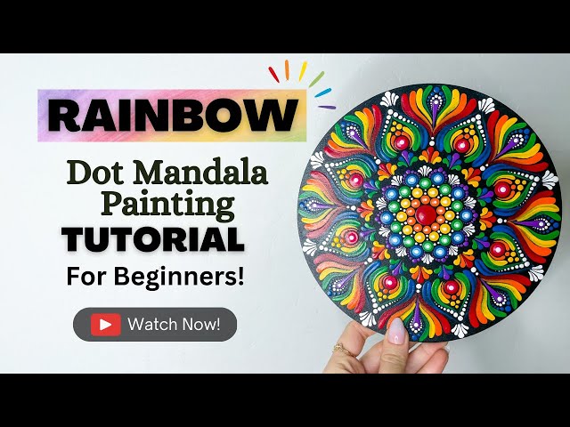 Dot mandala painting tutorial for beginners thoughtful dots rainbow
