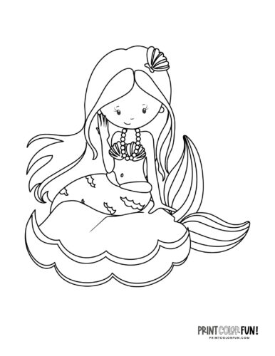 Mermaid coloring pages mermaid clipart images free fantasy printables