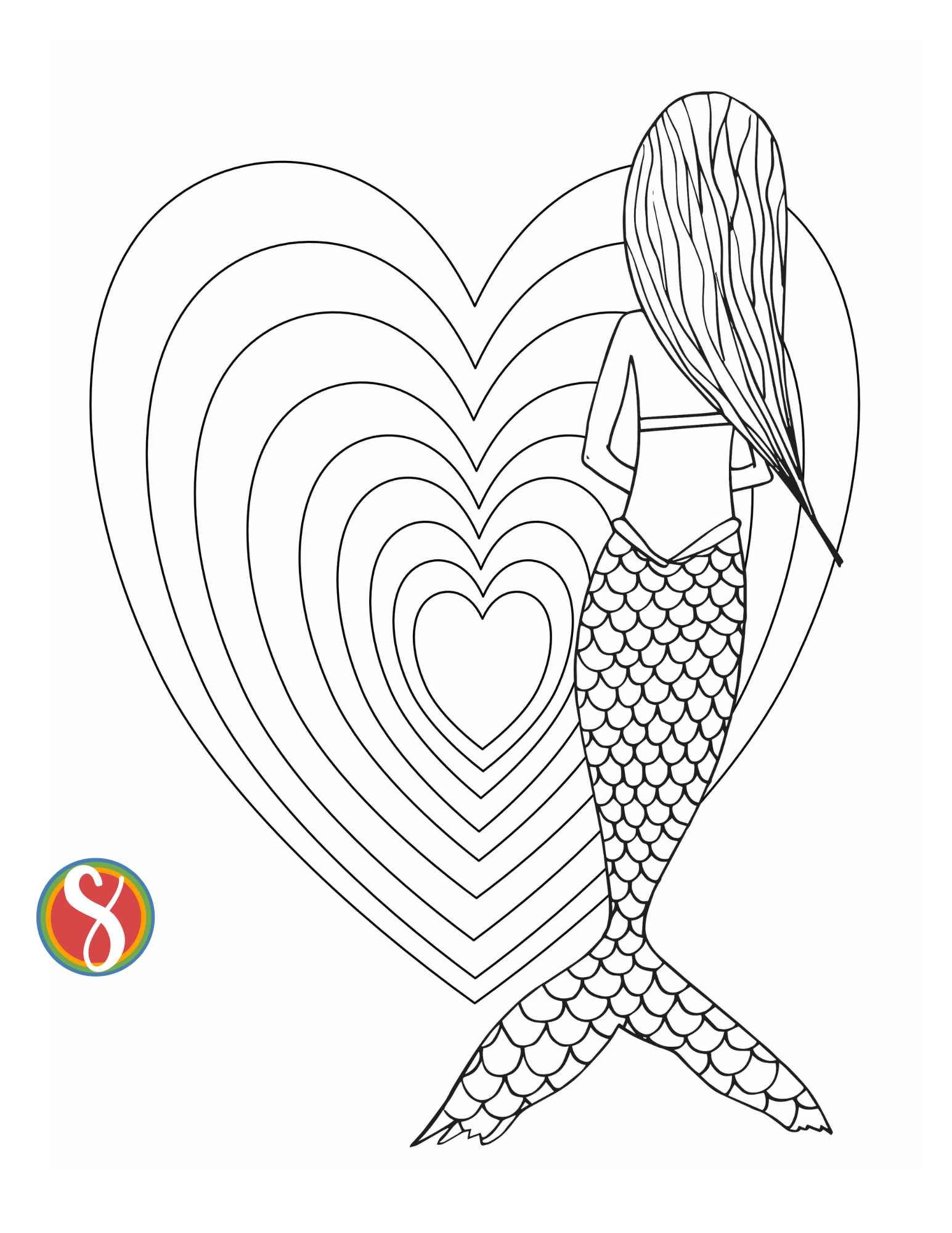 Free mermaid coloring pages â stevie doodles