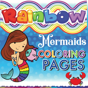 Rainbow mermaids coloring pages by play
