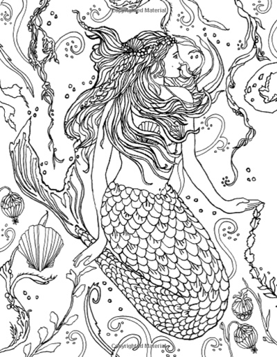 Best mermaid coloring pages coloring books