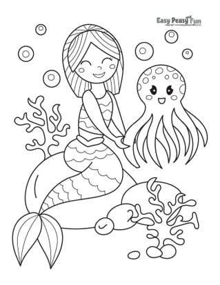 Mermaid coloring pages