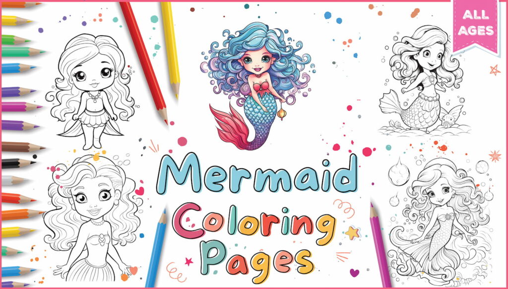 Best mermaid coloring pages