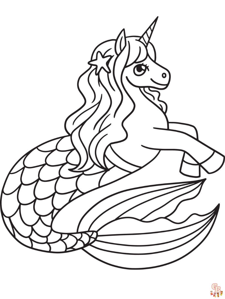Printable mermaid coloring pages for kids
