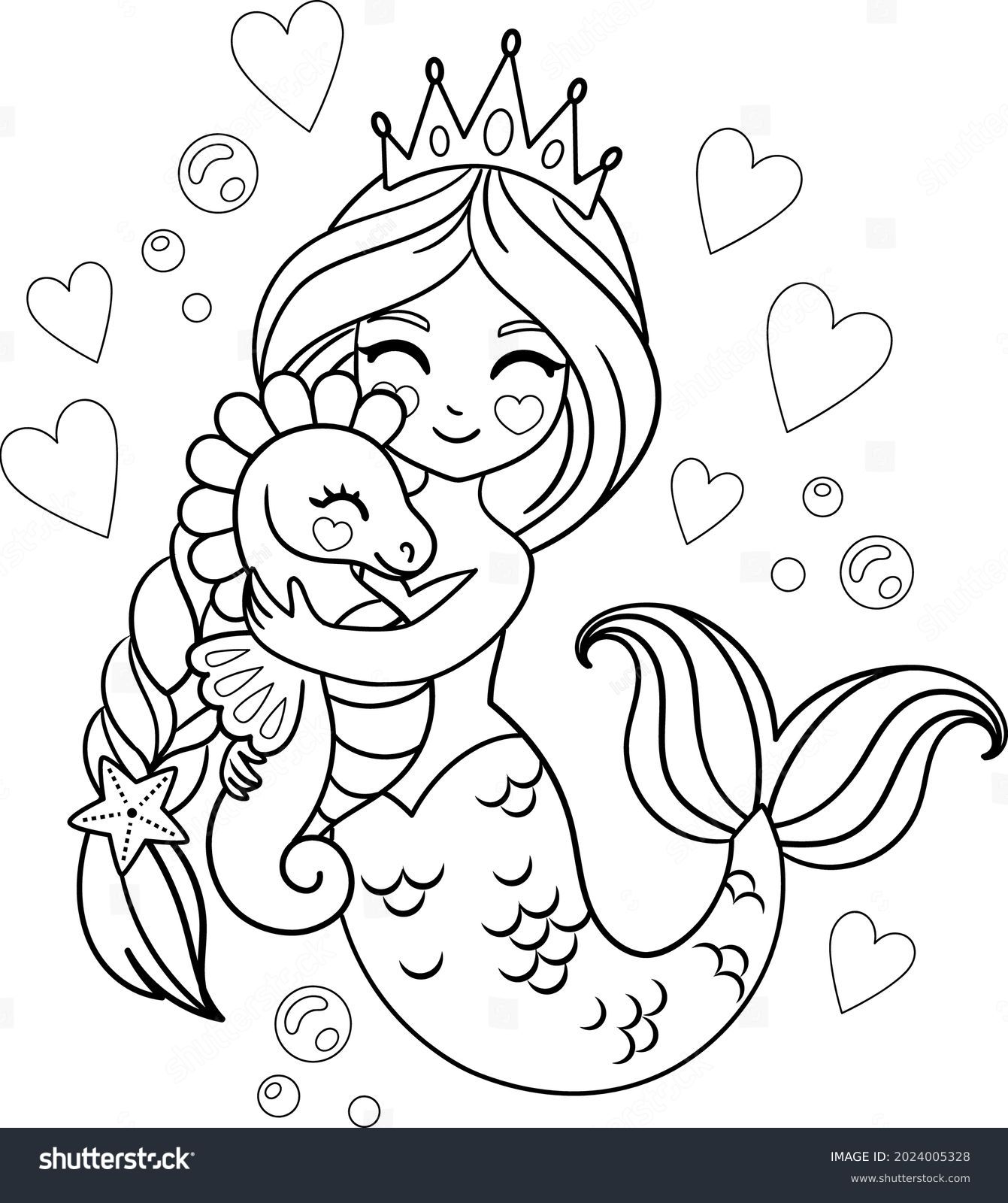 Thousand colorful mermaid royalty