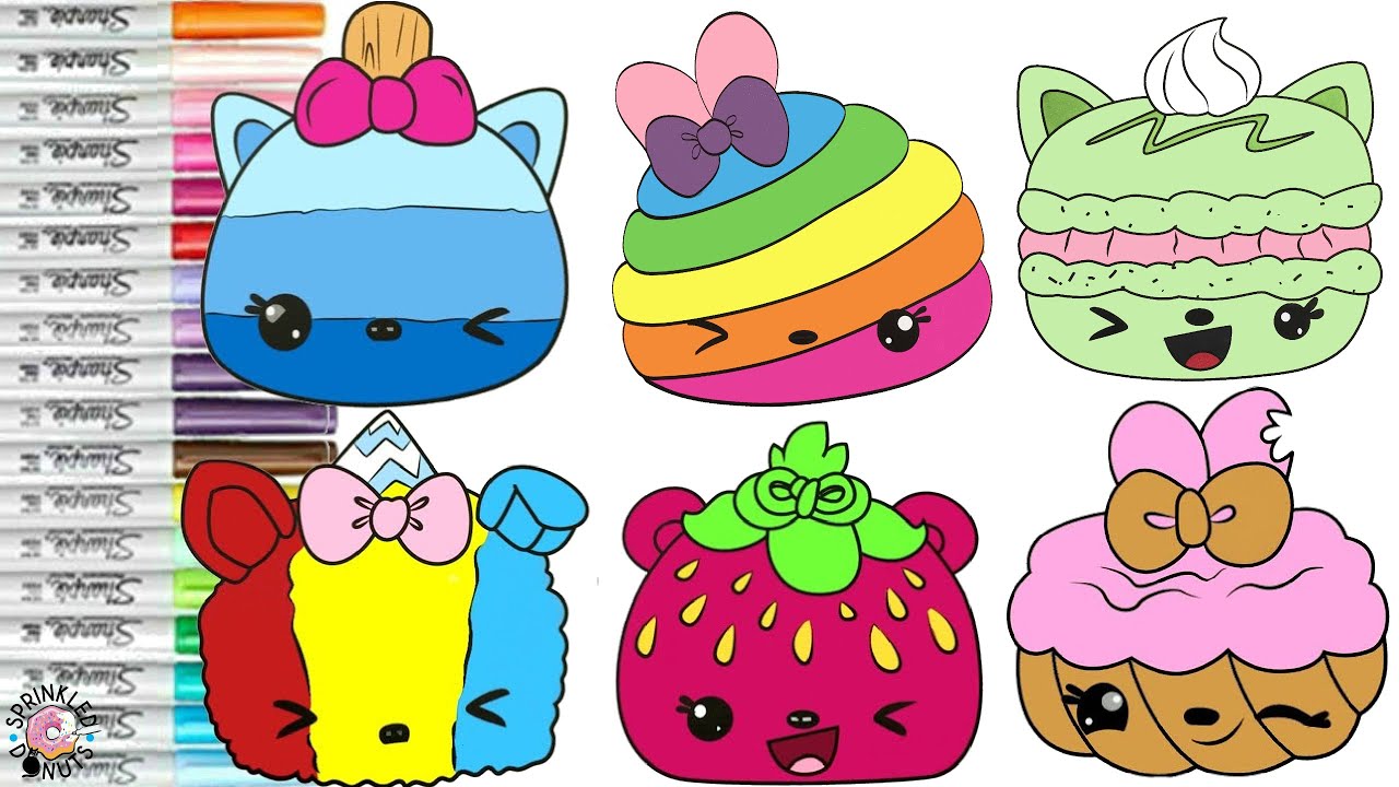 Nu nos coloring book copilation rainbow pop tia tea tie blue razz pop sadie seeds