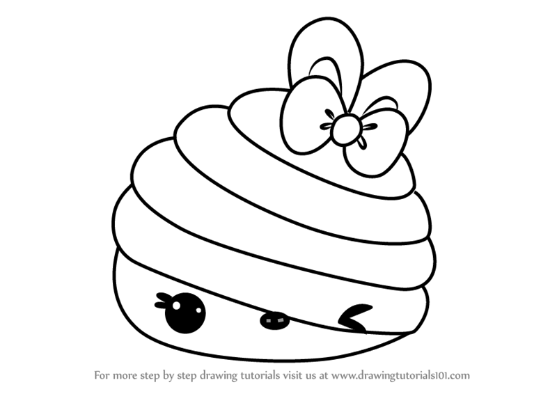 How to draw rainbow pop from num noms num noms step by step