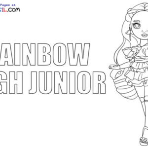 Rainbow high junior coloring pages printable for free download