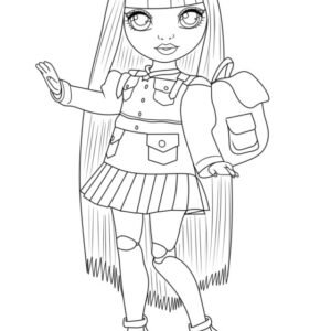 Rainbow high junior coloring pages printable for free download
