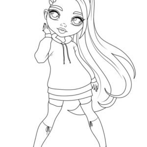 Rainbow high junior coloring pages printable for free download