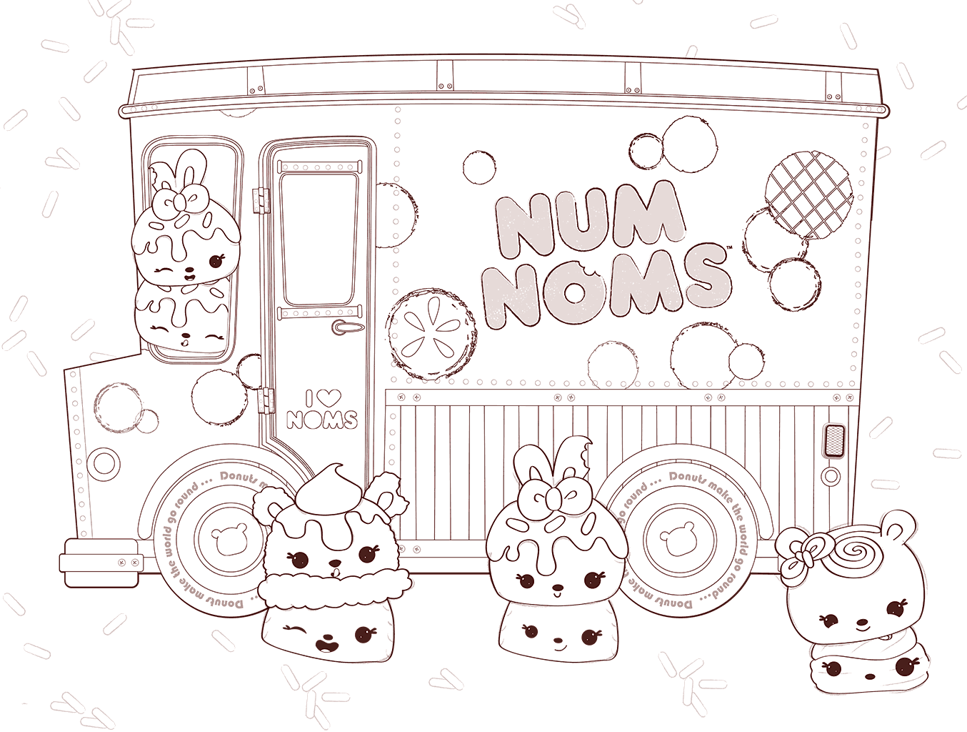 Num noms coloring pages