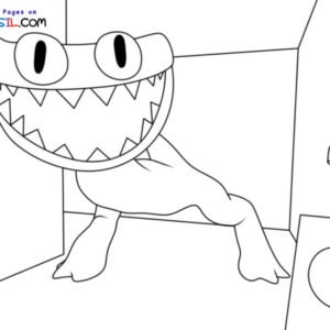 Cyan rainbow friends coloring pages printable for free download