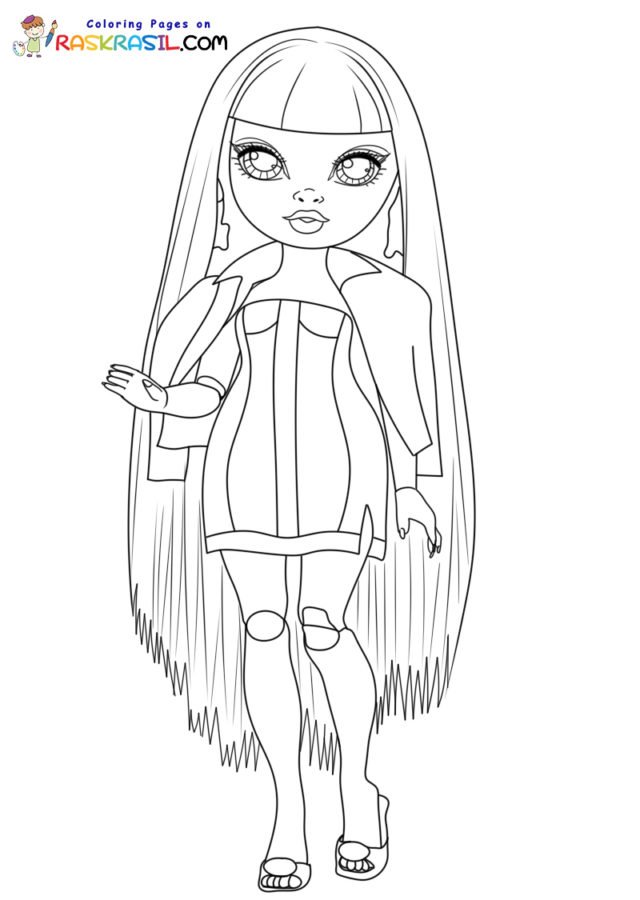 Rainbow high junior coloring pages printable for free download
