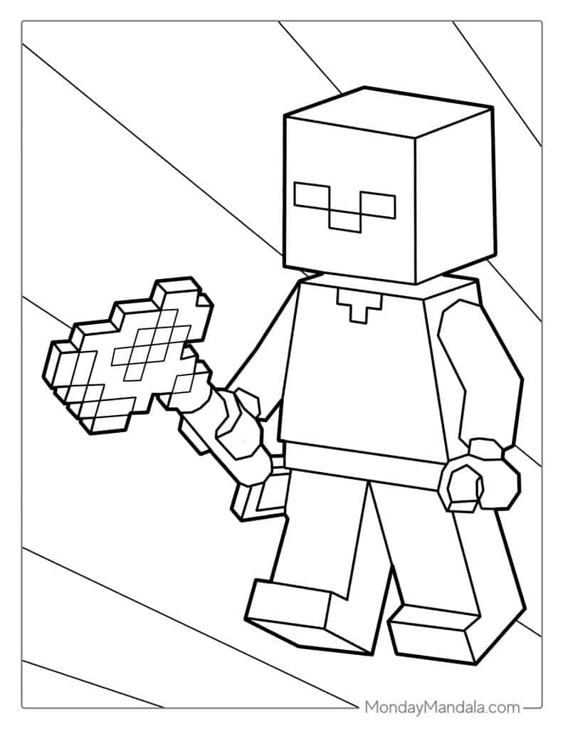Minecraft coloring pages free pdf printables