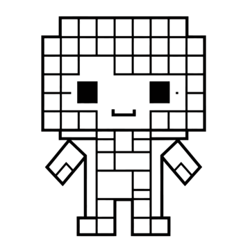 Coloring pages of the minecraft pixel figures outline sketch drawing vector wing drawing ring drawing color drawing png and vector with transparent background for free download