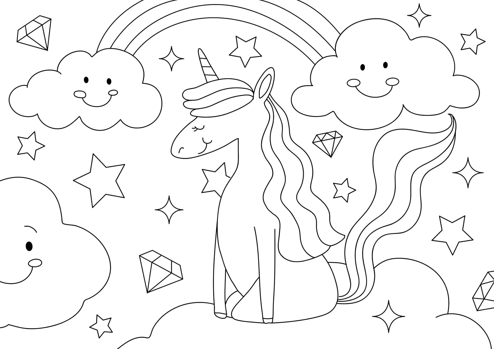 Unicorn coloring pictures