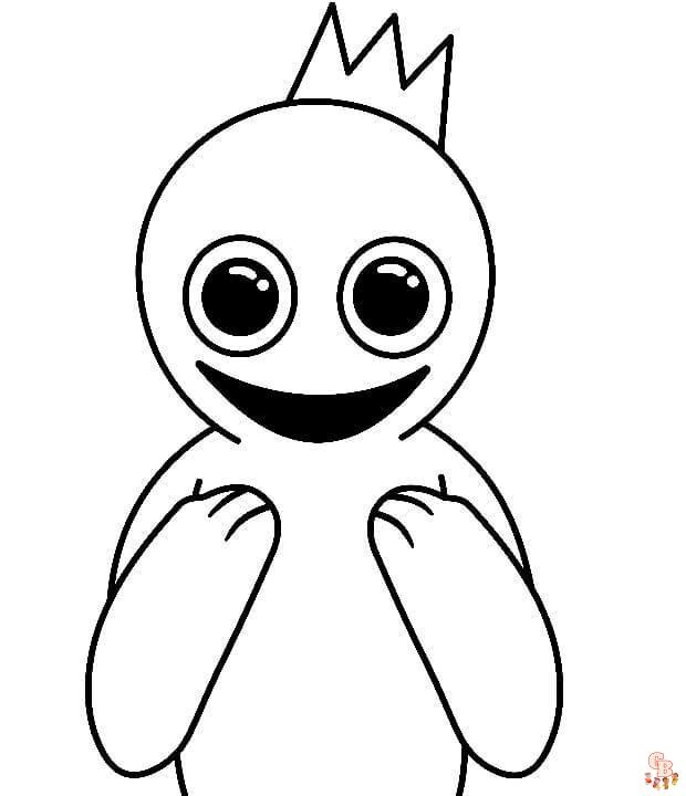 Rainbow friends coloring pages