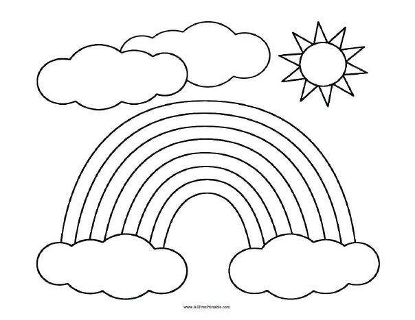 Rainbow coloring page