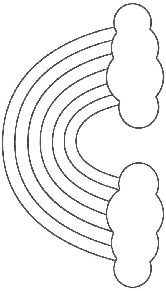 Printable rainbow template crafts rainbow crafts coloring pages nature