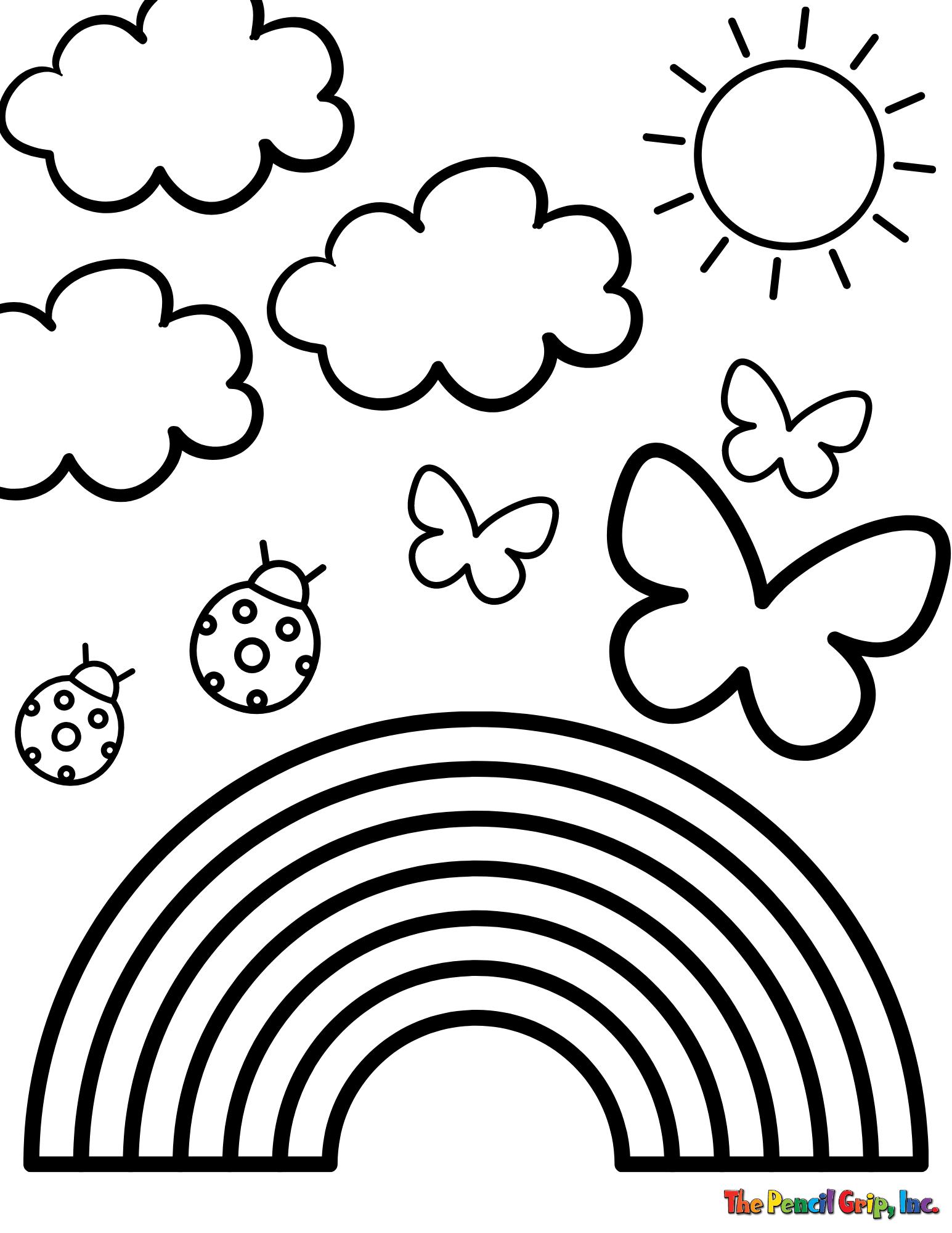 Free download rainbow coloring pages â the pencil grip inc