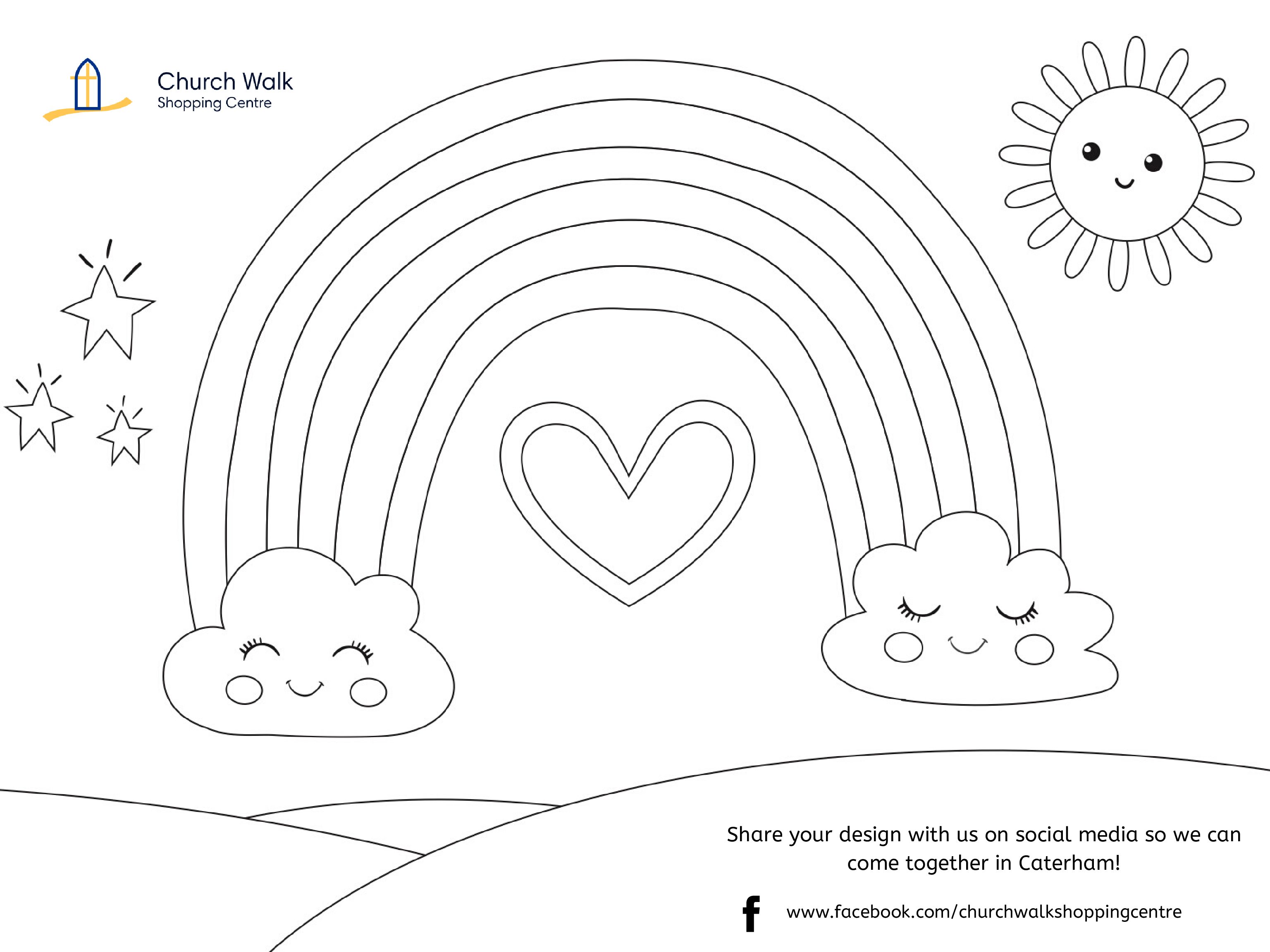 Rainbow colouring sheet